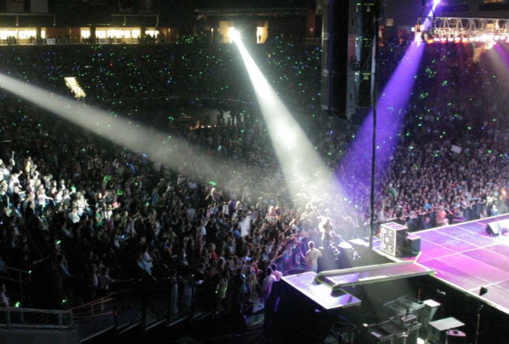 Arena concert spotlight